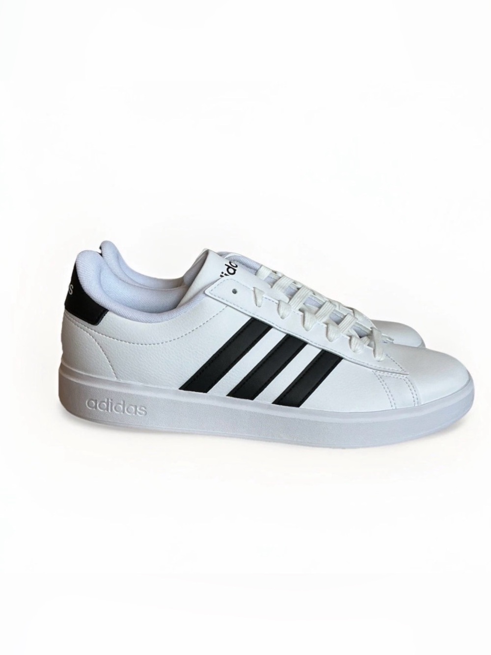 Adidas Grand Court Shoes Mens White Black Outdoor GW9195